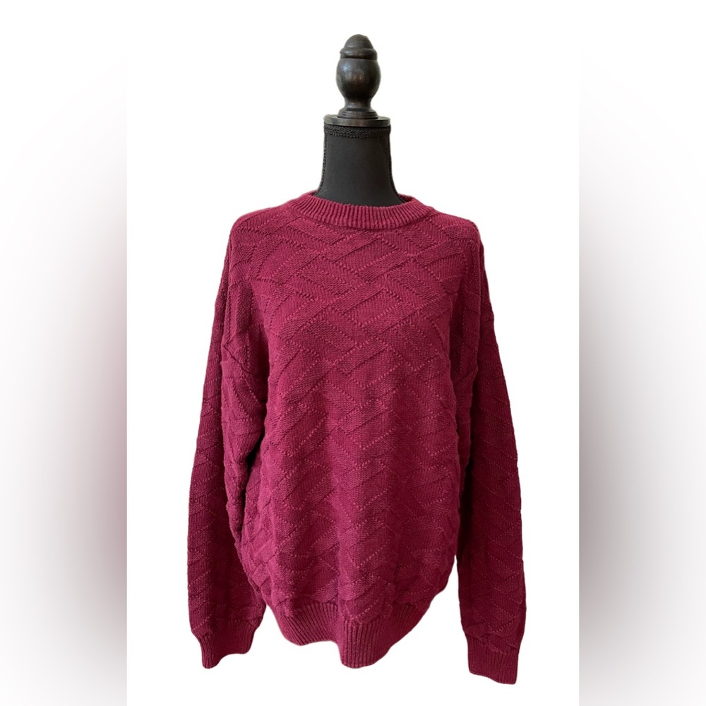 Gulf Traders: Maroon Ramie and Cotton Heavy Sweatshirt